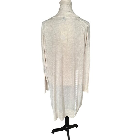 A New Day Open Front Long Cardigan Oatmeal Color Pockets Lightweight Sz XXL NWT - Picture 4 of 8